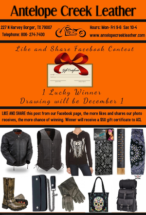 Holiday Contest | Latest Update | Antelope Creek Leather