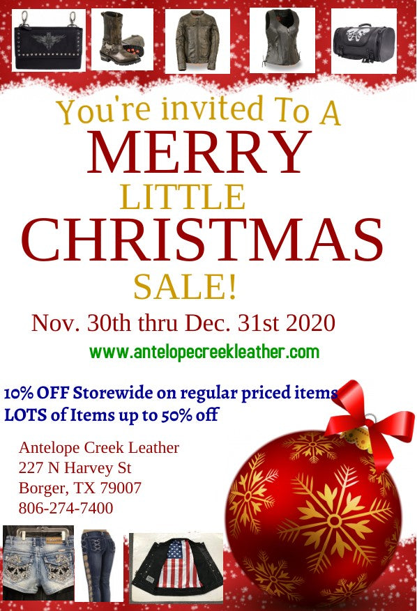 Christmas sale 10 Percent Off | Antelope Creek Leather
