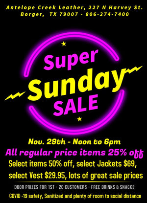 Nov. 29th - Super Sunday Sale