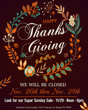 Closed for Thanksgiving