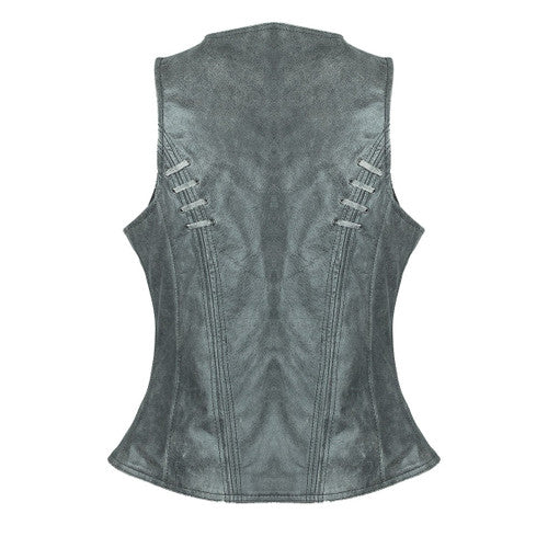 HML1038-DG Ladies Two Tone Gray Vest