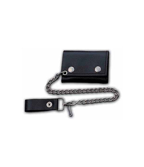 Men's Tri-Fold Wallet with Chain