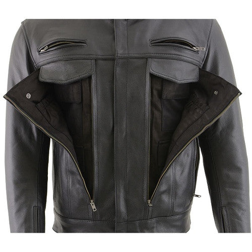 Milwaukee Leather Men's Vented Scooter Jacket MLM1506 MJ