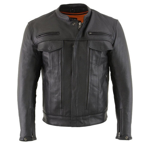 Milwaukee Leather Men's Vented Scooter Jacket MLM1506 MJ
