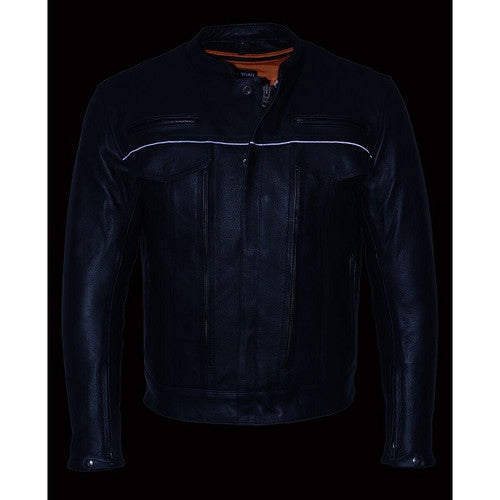 Milwaukee Leather Men's Vented Scooter Jacket MLM1506 MJ