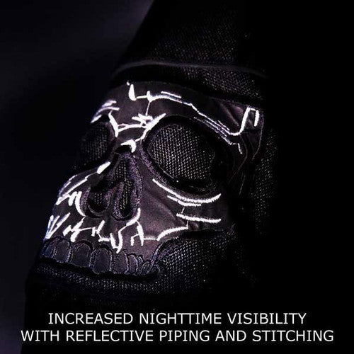 Men's Textile Jacket with Reflective Skulls 1535 MJ Tex SK