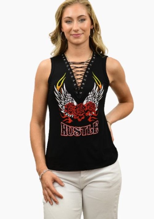 Ladies Beautiful Red Roses and Wings Graphics Shirt - USA Made - 275715