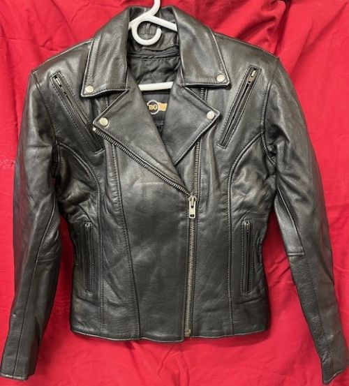 Ladies Leather Motorcycle Jacket - Super Nice - 293