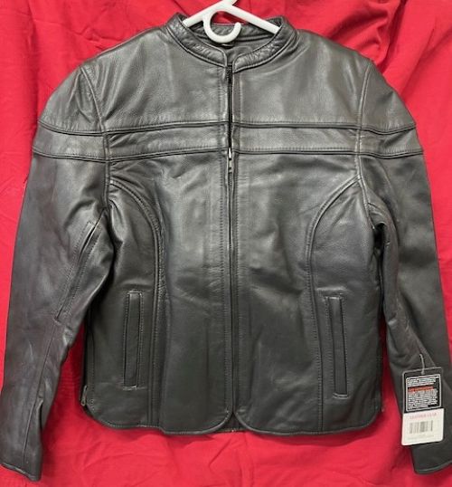 Ladies Leather Motorcycle Jacket - Super Nice - 297