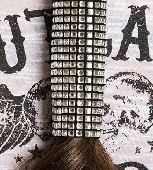 31460 4" HG Rhinestone Ponytail Holder