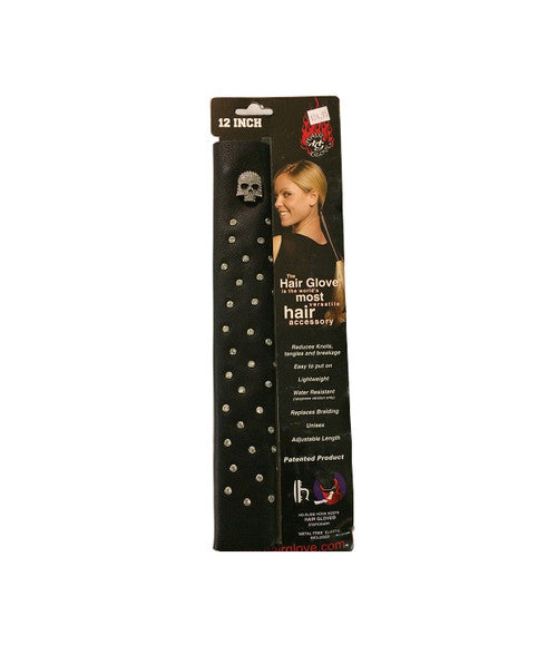 Ponytail Holder 12 Inch Skull and Rhinestones by Hairglove 32808