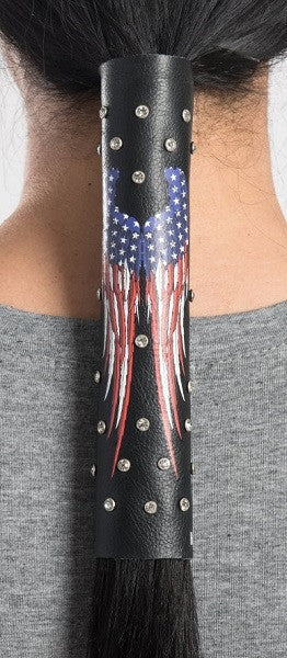 34028 4" HG American Flag Angel Wing Design