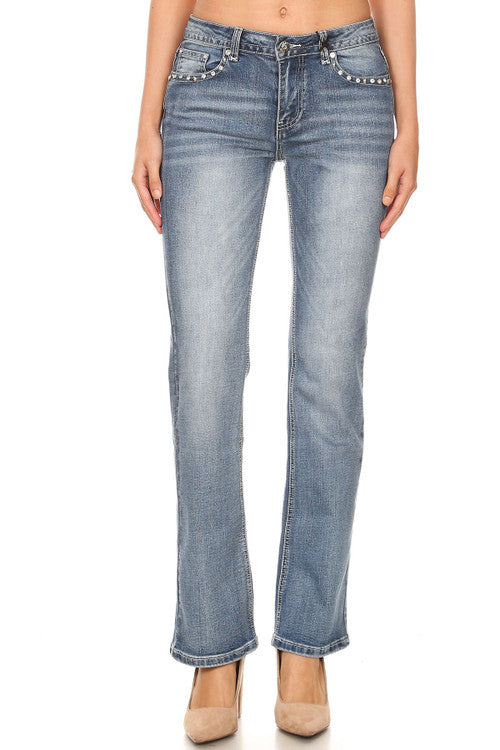 Women's Rhinestone Bling Skull jeans 4037 – Antelope Creek