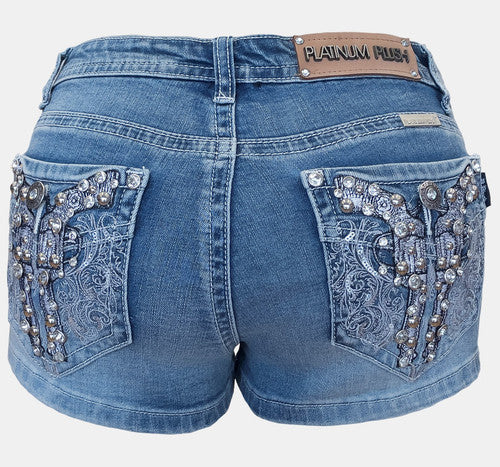 Ladies Rhinestone Shorts with Pistol Pockets 4543 BS