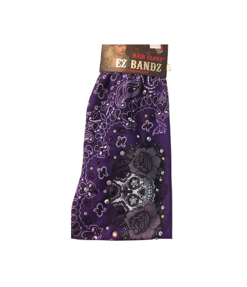 Skull and Paisley Purple Headbands 50140