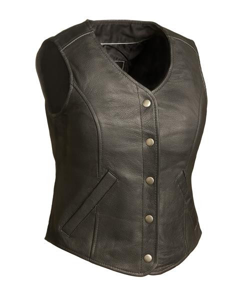 Classic women's five snap fitted MC vest 565