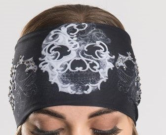 Lace Skull EZ Bandz Soaker Headband 57511