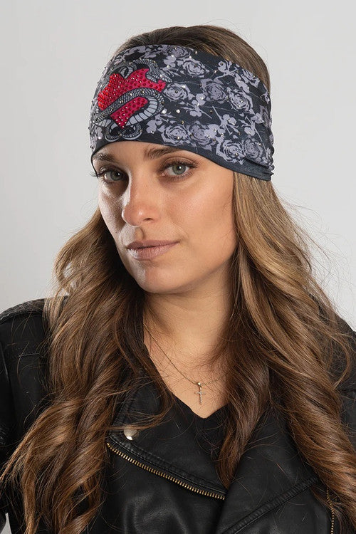 Red Soaker Heart Headband 57529