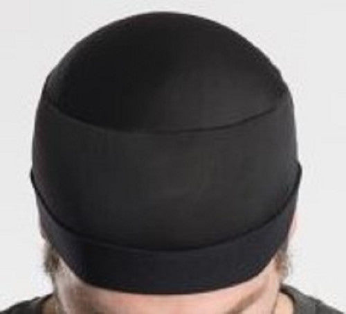 Mens Skull Cap Solid Black Color 57707