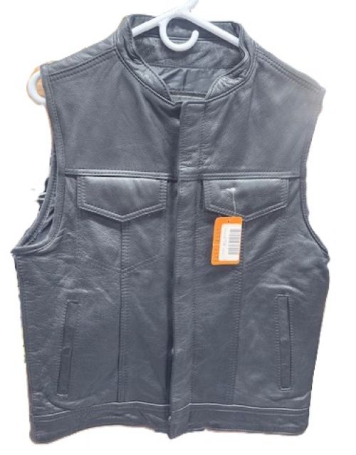 Men's Made in the USA Club Style Motorcycle Vest Leather 650
