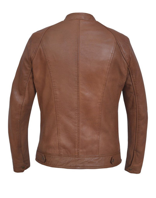 Women's Brown Leather Jacket - The Ultimate Style Statement 6849brn