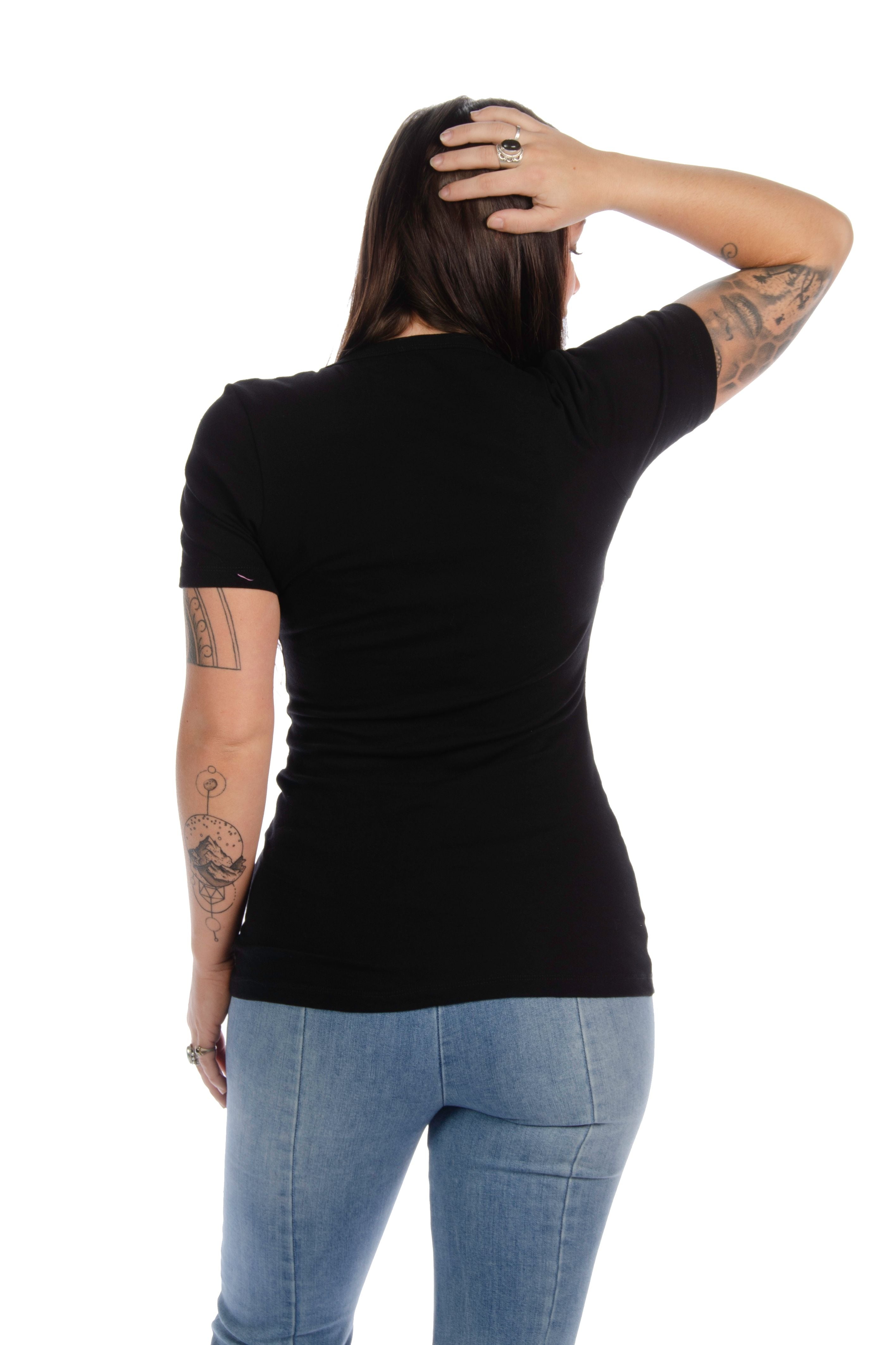 Ladies Beautiful Cross and Wings Shirt - USA Made - 7178