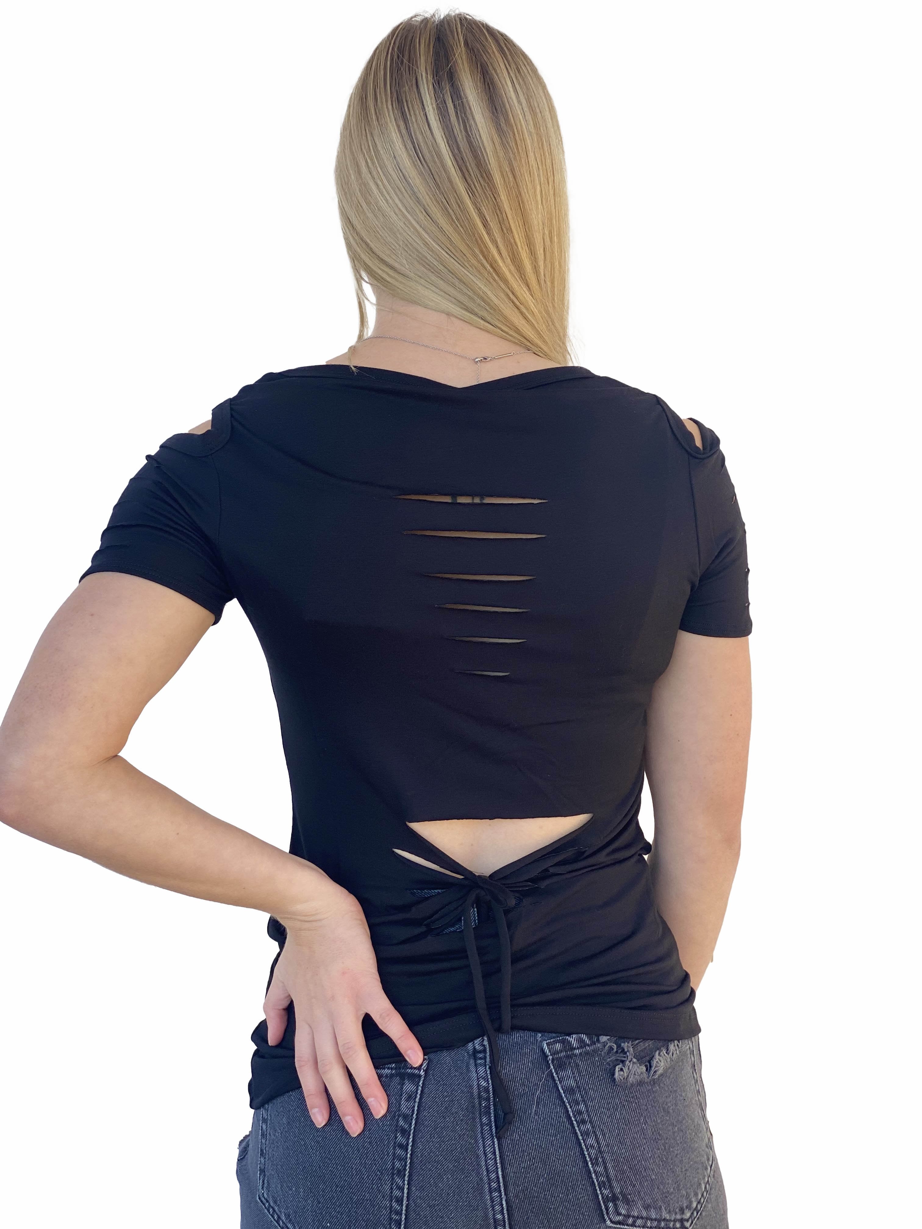 Ladies Beautiful Devilish Floral Design Shirt - USA Made - 7228