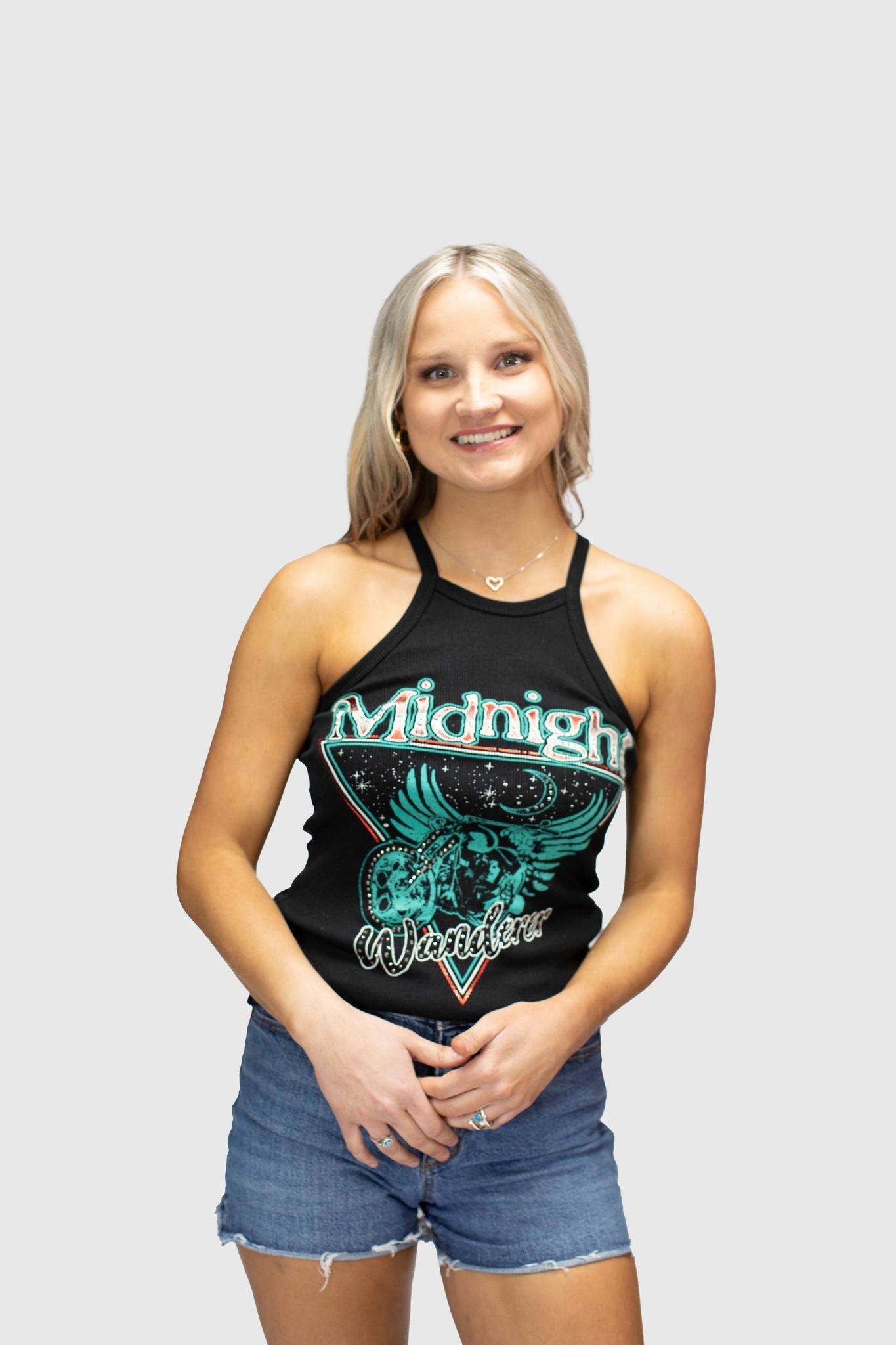 Ladies Beautiful Midnight Wander Design Tank - USA Made - 7517