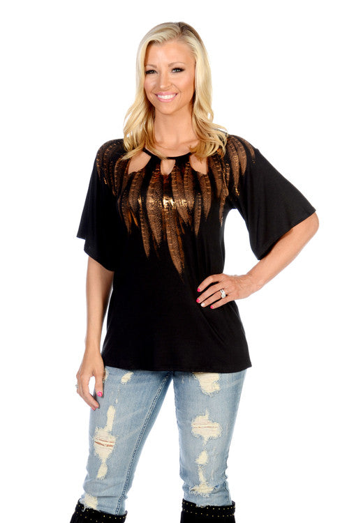 Peekaboo Feathers - Ladies USA Made Shirt