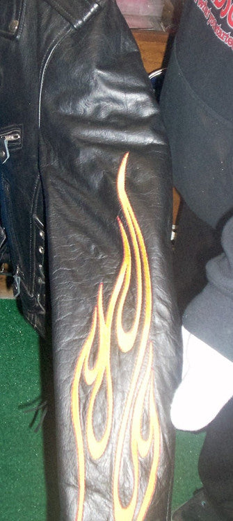 Custom Embroidered Motorcycle Jacket for Men 8025F