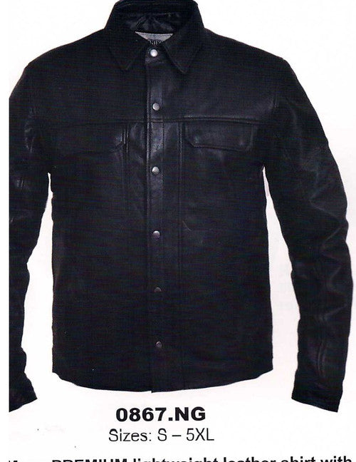 Men's Goatskin Leather Shirt 867