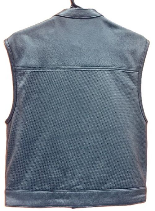 Men's Perforated Club Style Leather Vest Stay Cool - ADA548