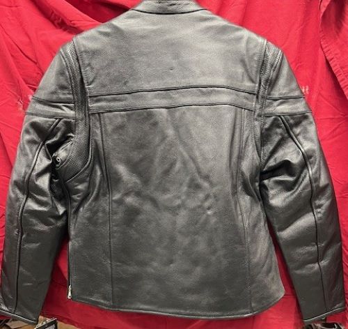 Men's Leather Motorcycle Jacket Zip Out Liner - ADA784