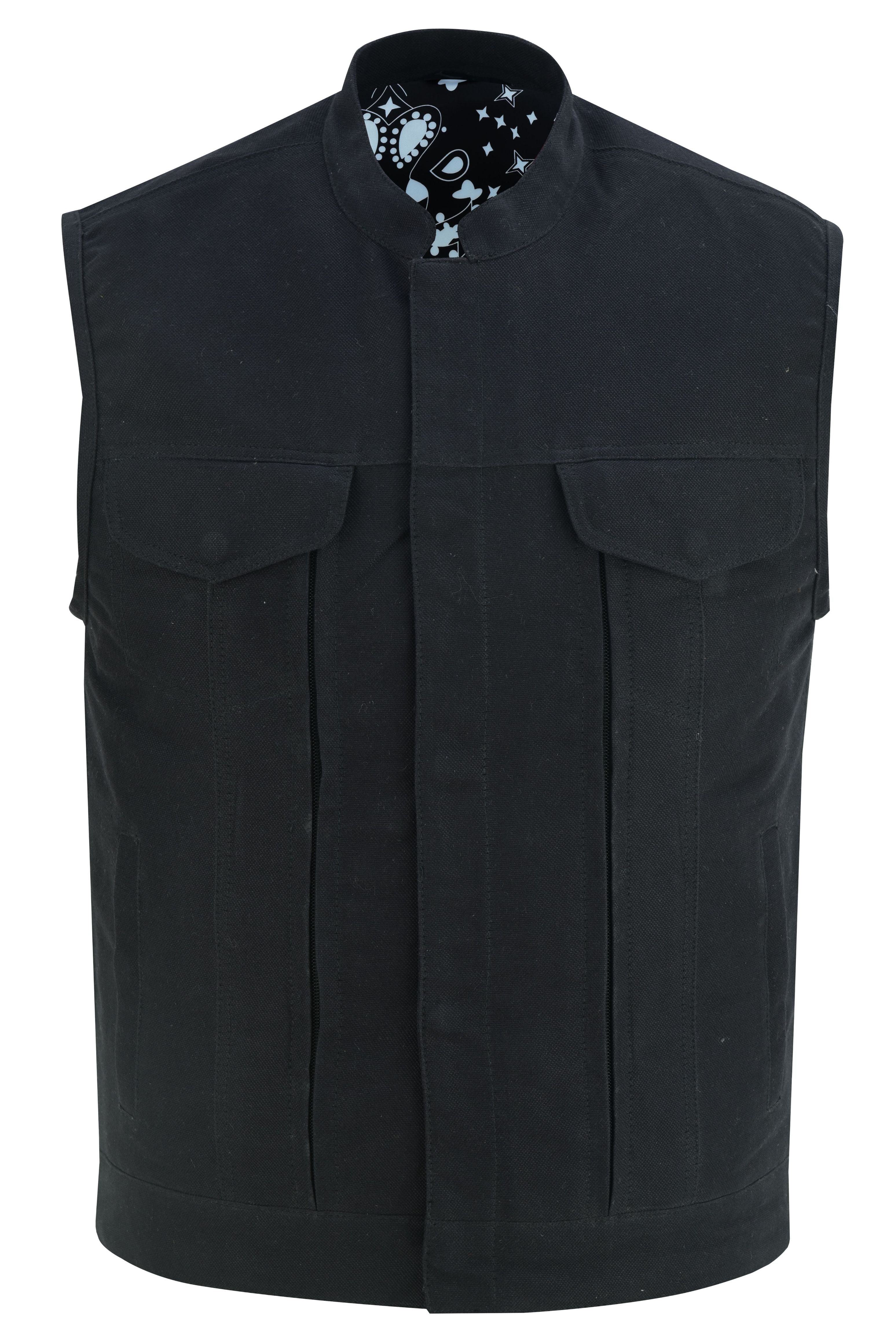 DS Men's Modern Utility Style Canvas Vest
