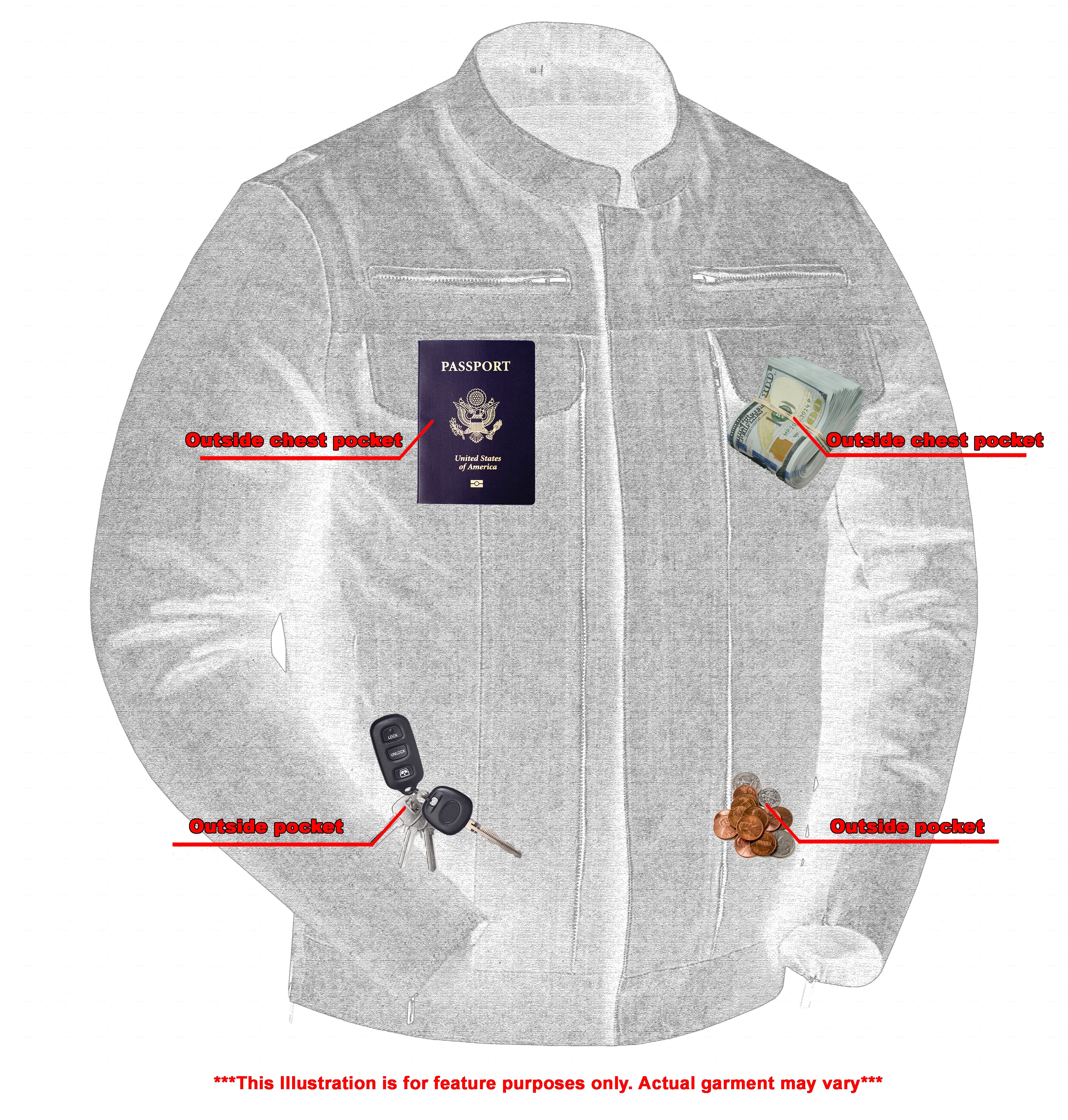 DM Mens Rough Rub-Off Denim Jacket