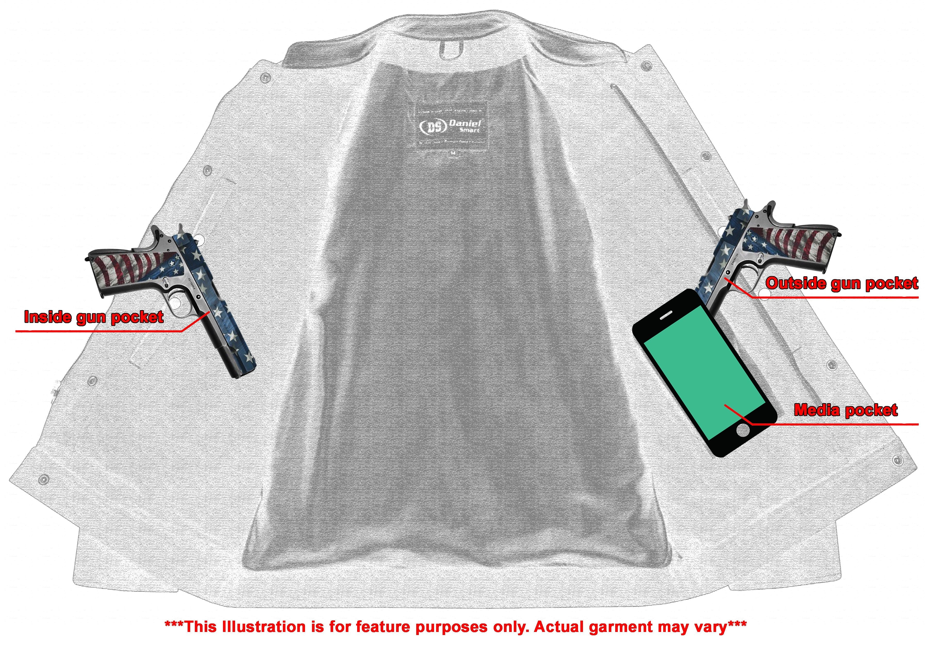 DM Men's Full Cut Denim Jacket – Leather Trim & Hidden Pockets