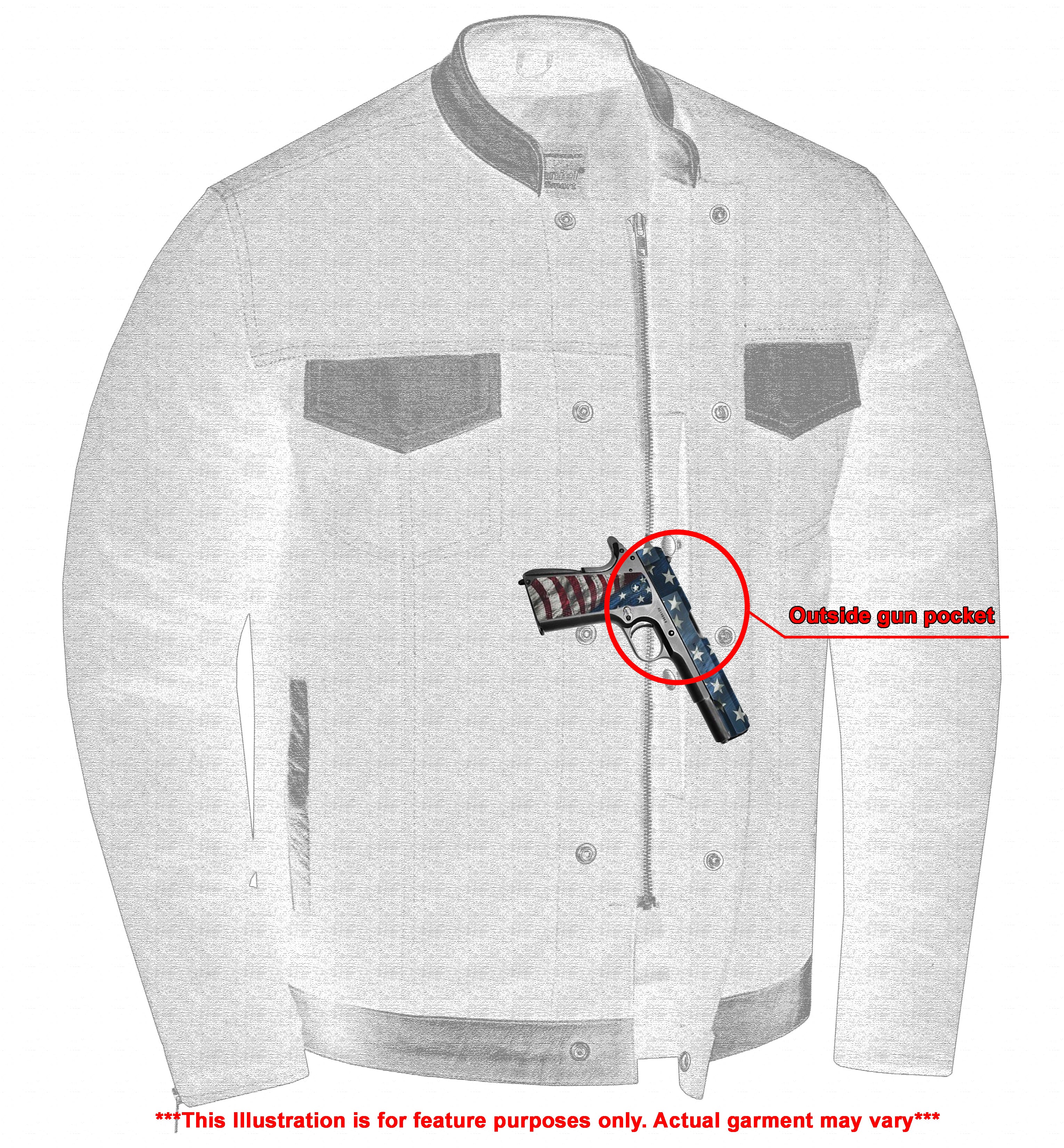 DM Men's Full Cut Denim Jacket – Leather Trim & Hidden Pockets