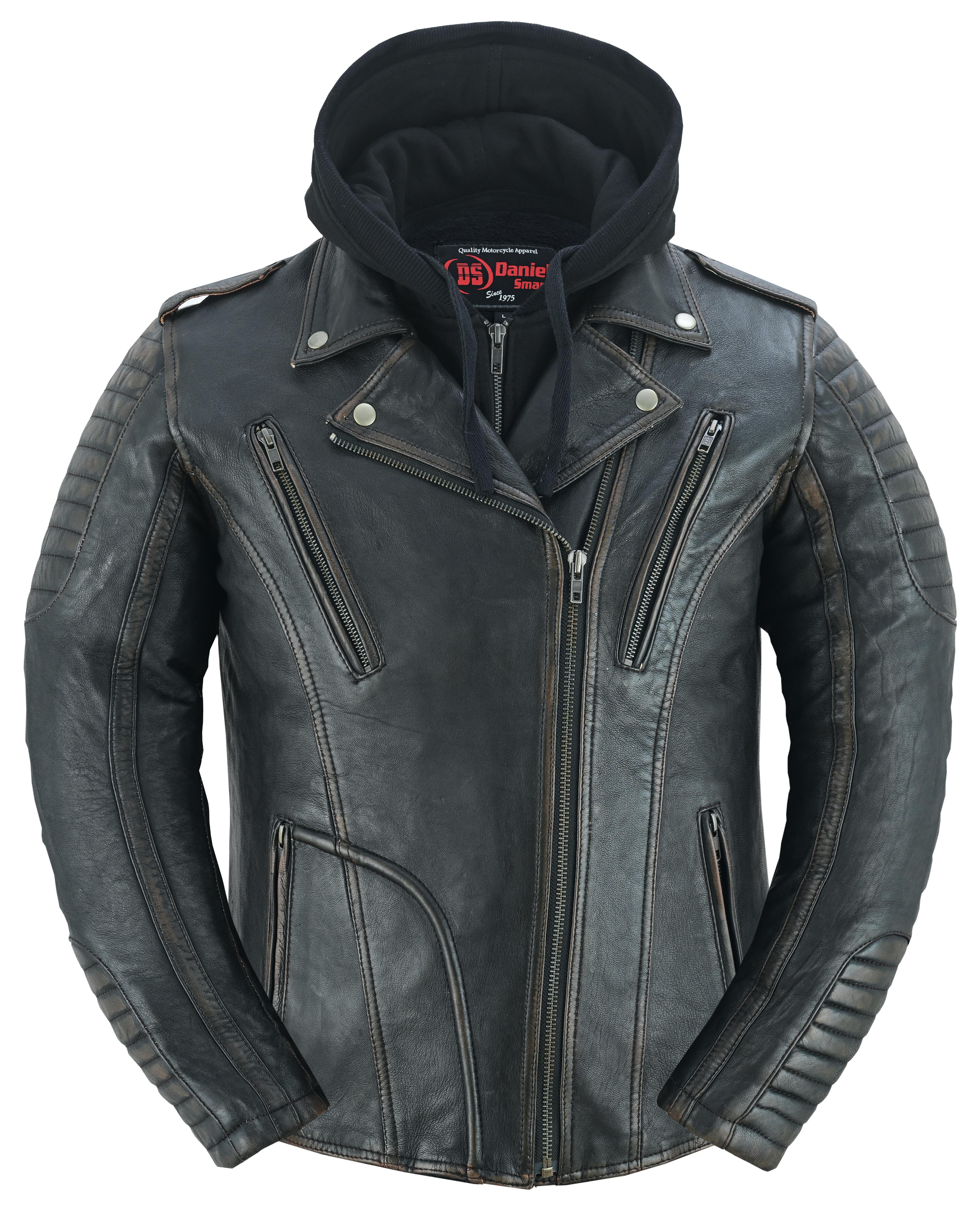 DS Women's Lightweight Drum Dyed Distressed Naked Lambskin M/C Jac