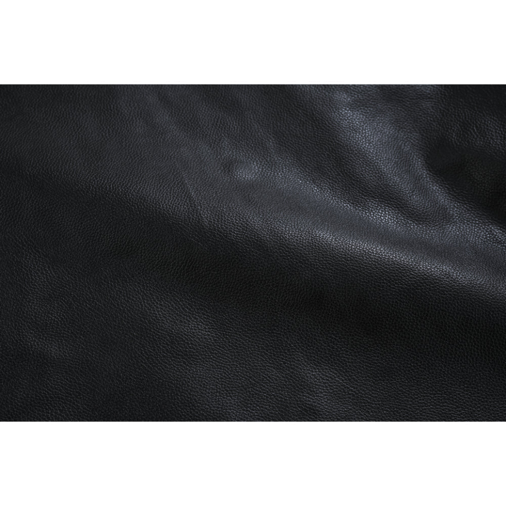 DS Buffalo Nickel Black Leather Vest for Men - Customizable Back & Satin Liner