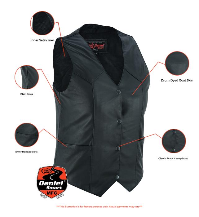 DS Women's Classic Plain Side Vest