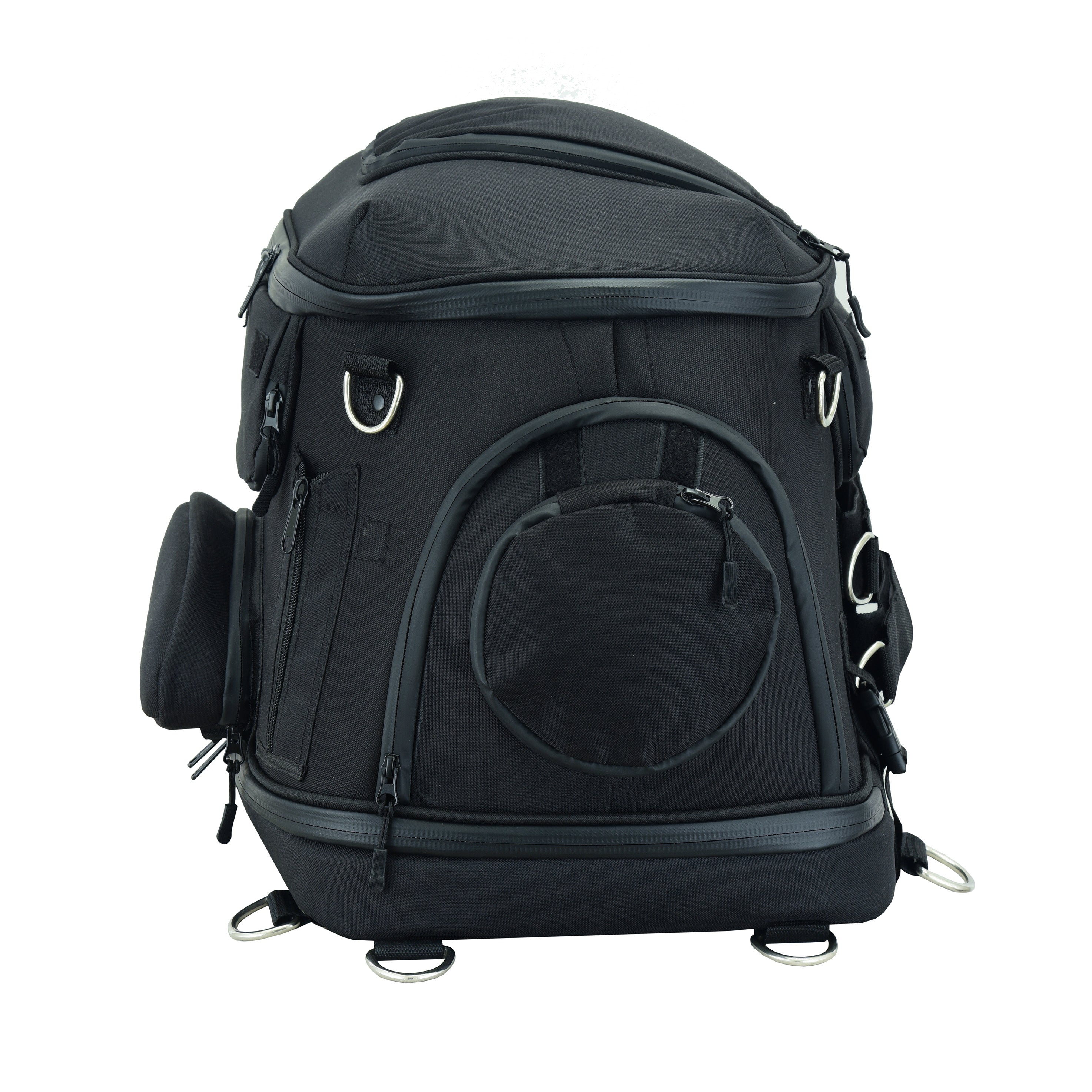 DS Daniel Smart Black Heavy Duty Textile Motorcycle Pet Carrier Si