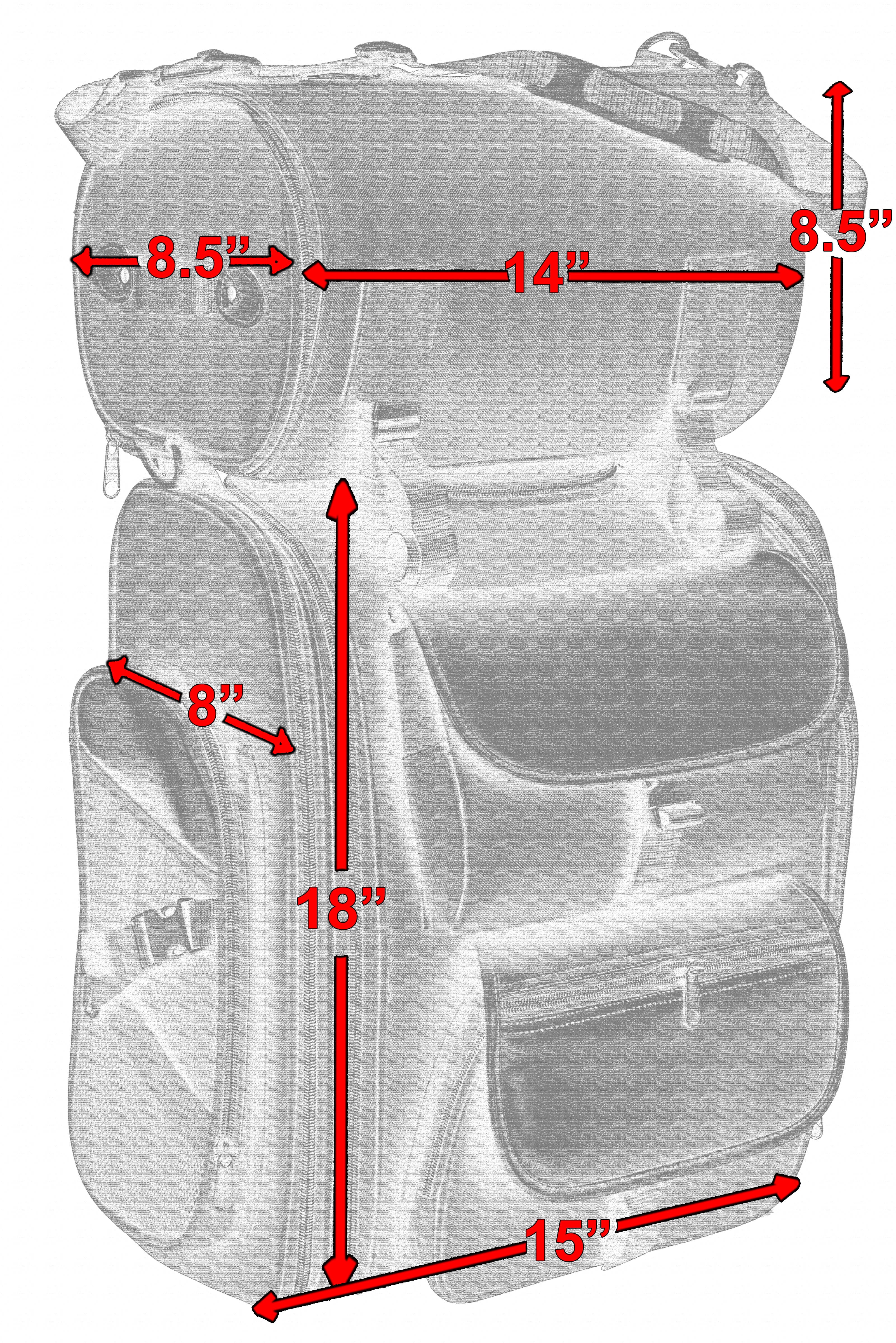 DS Updated Touring Sissy Bar Bag