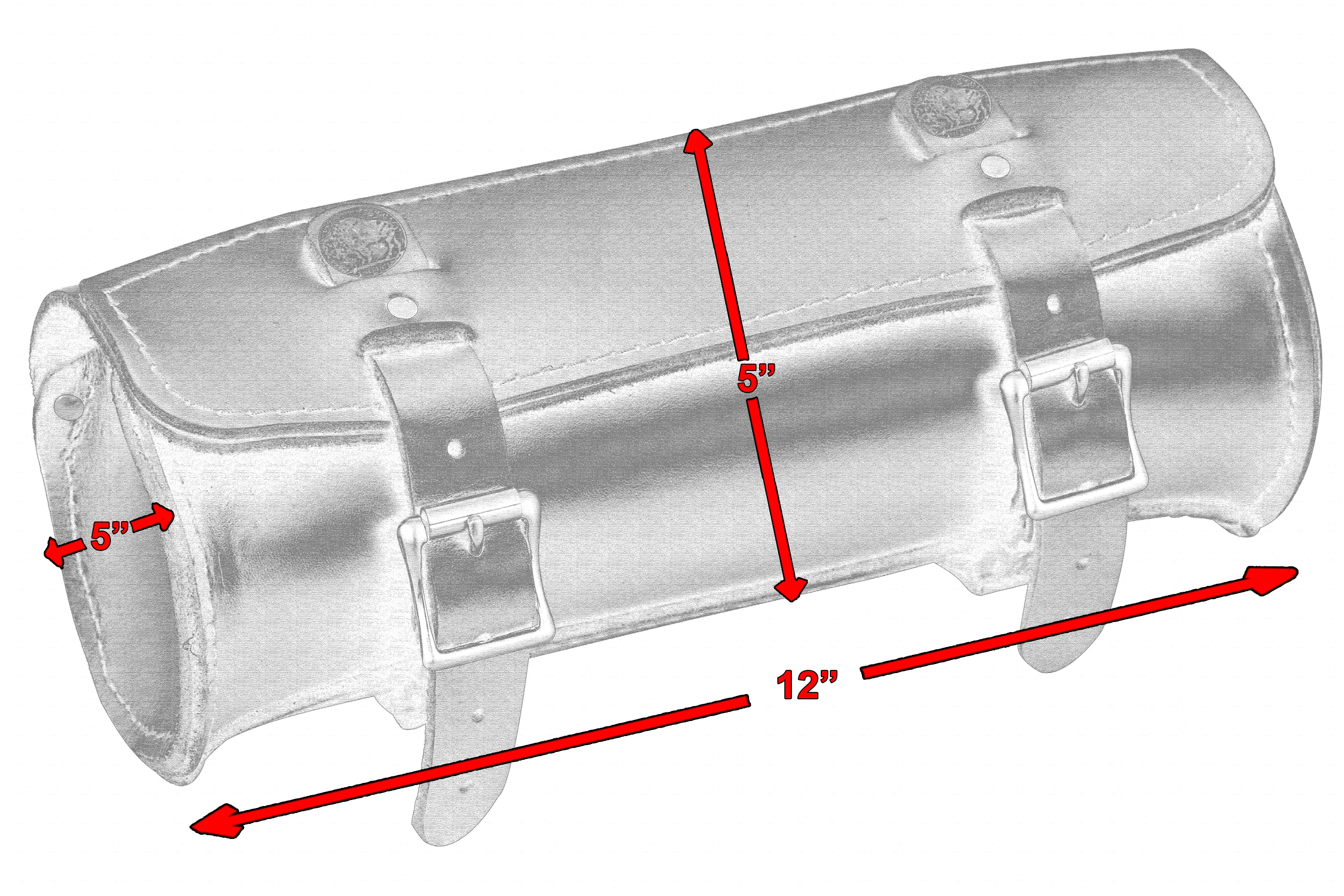 DS Premium Large Leather Round Tool Bag
