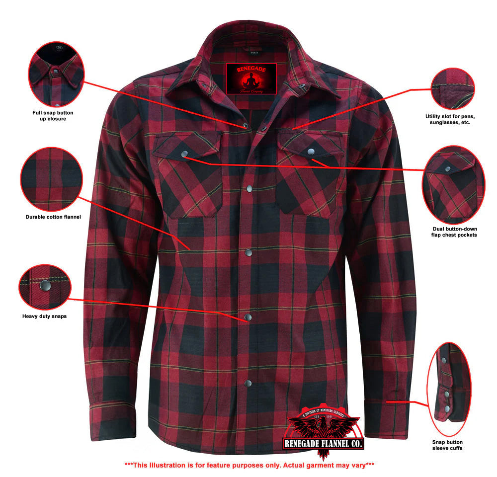 DS Flannel Shirt - Red and Black