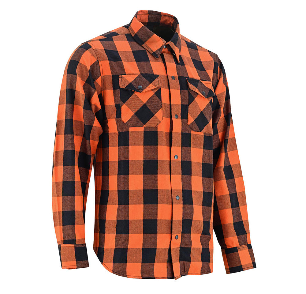 DS Flannel Shirt - Orange and Black