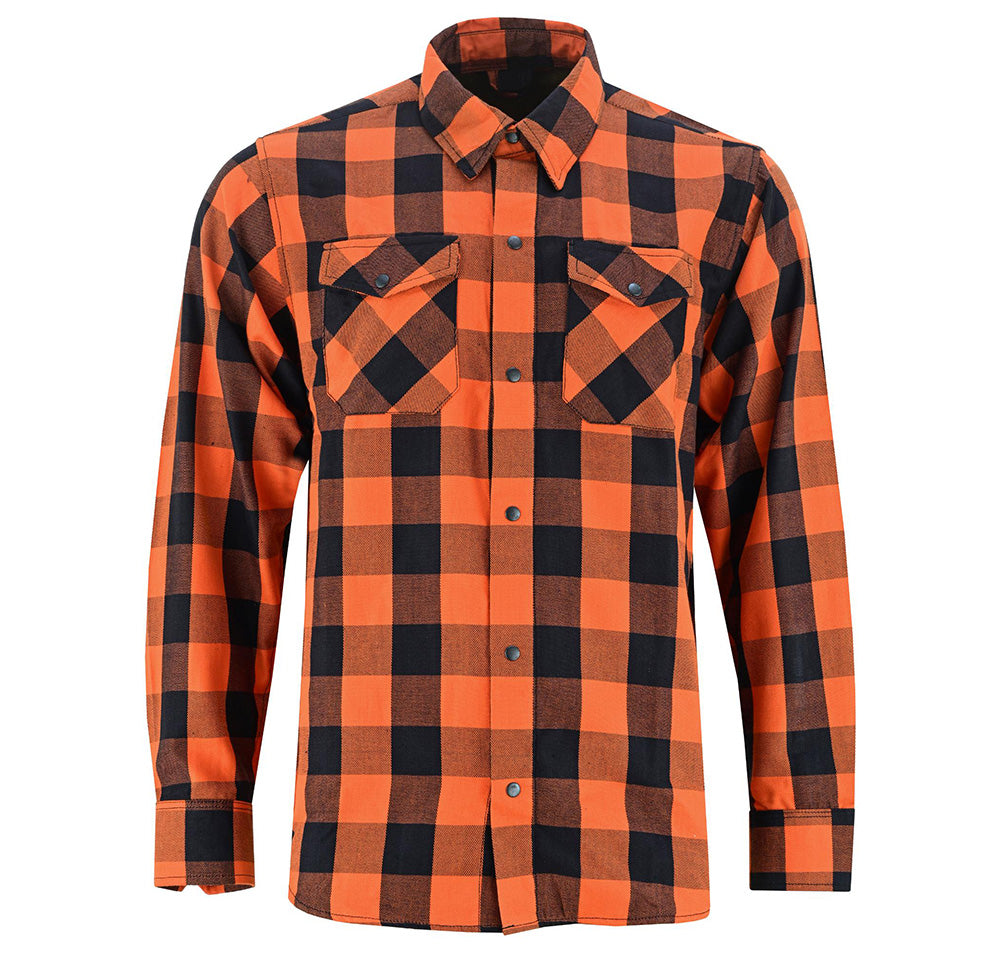 DS Flannel Shirt - Orange and Black