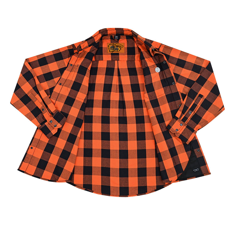 DS Flannel Shirt - Orange and Black