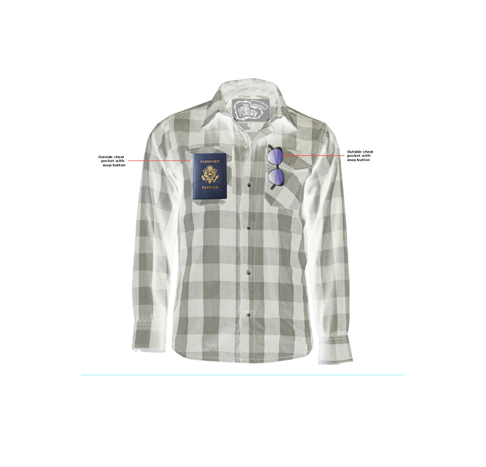 DS Flannel Shirt - Orange and Black