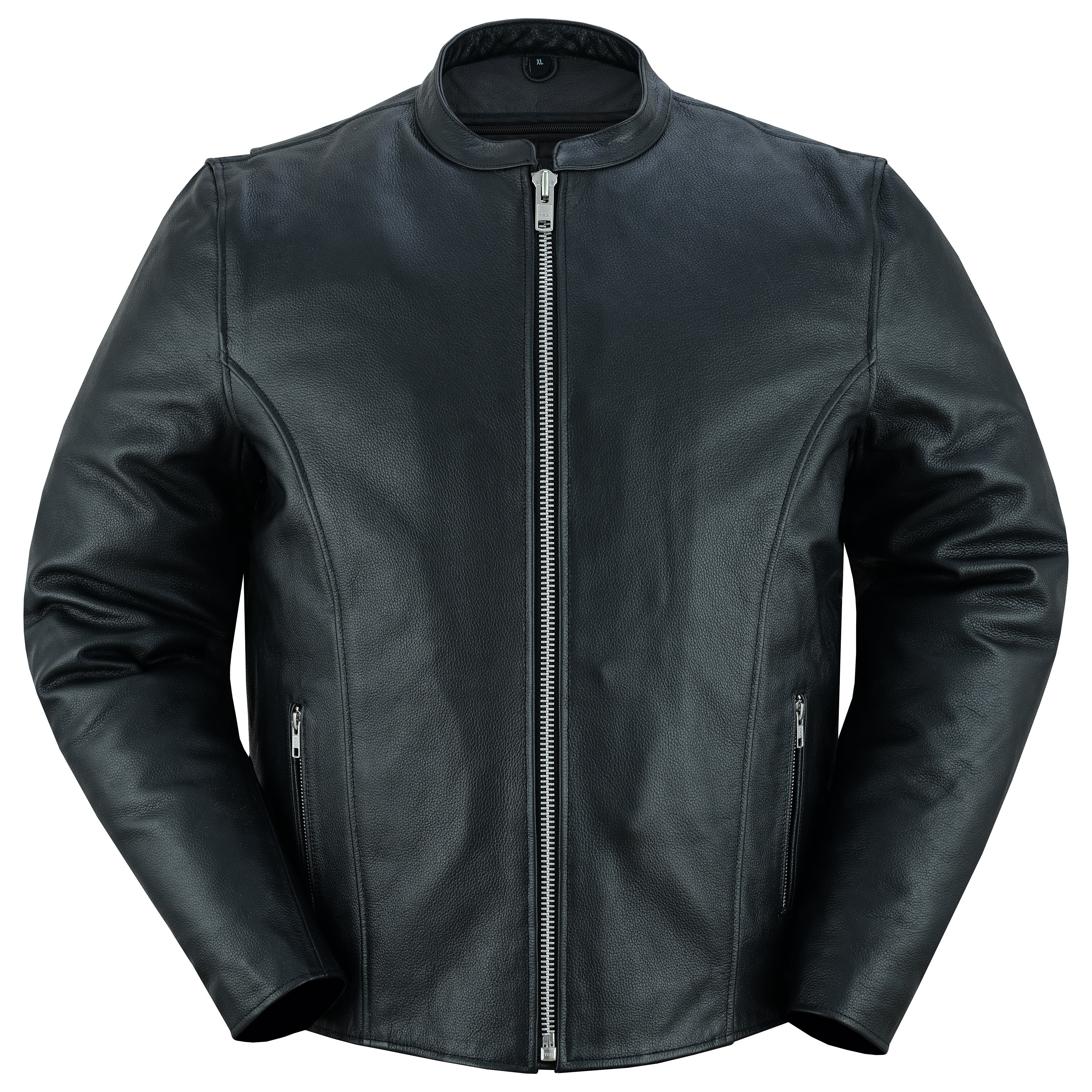 DS Men’s Classic Black Scooter Leather Jacket
