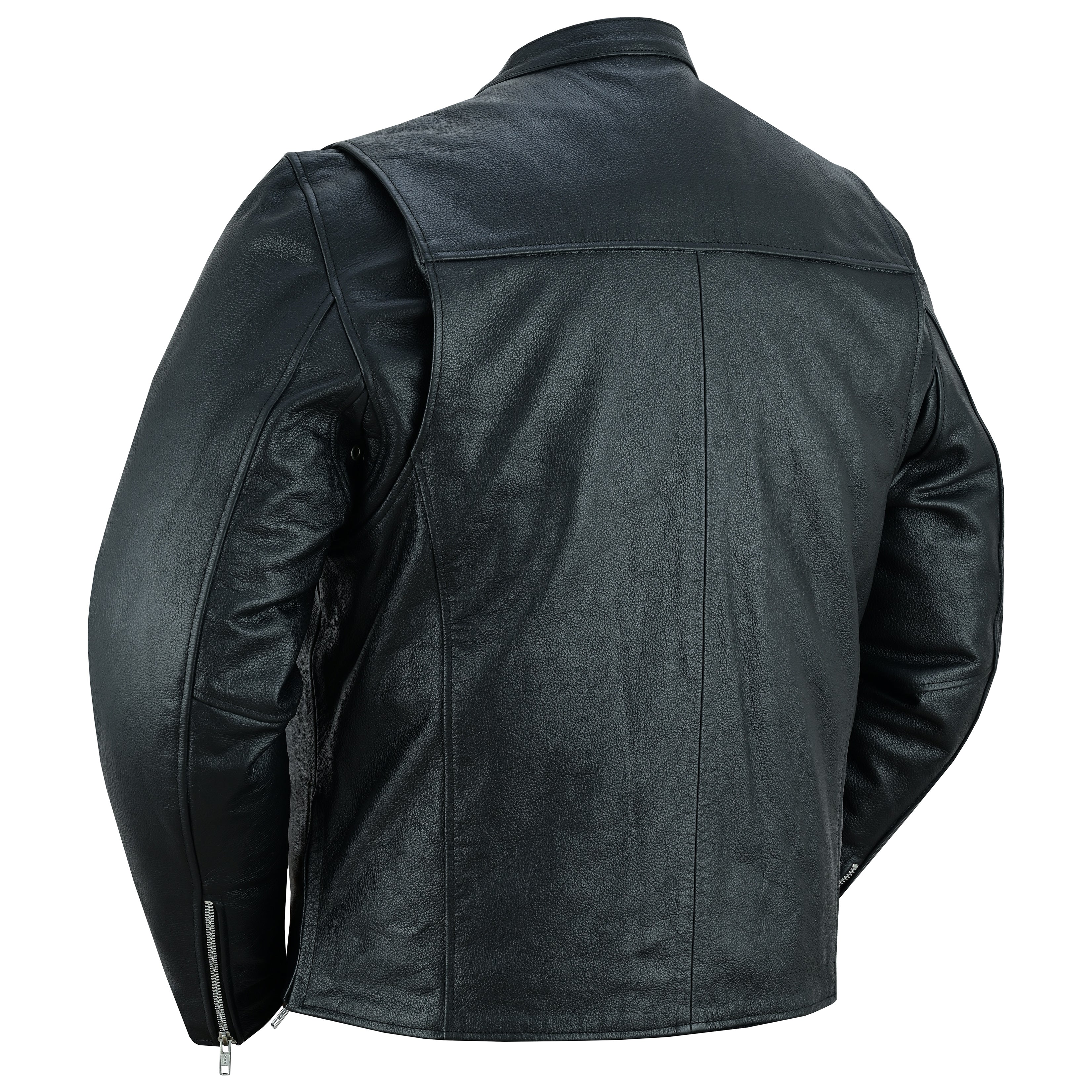 DS Men’s Classic Black Scooter Leather Jacket